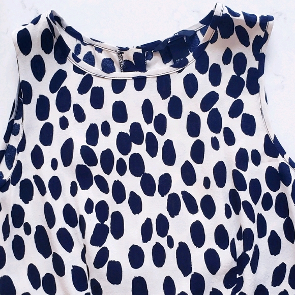 H&M Black and Cream Peplum Tank Top Size 4 - Picture 4 of 7